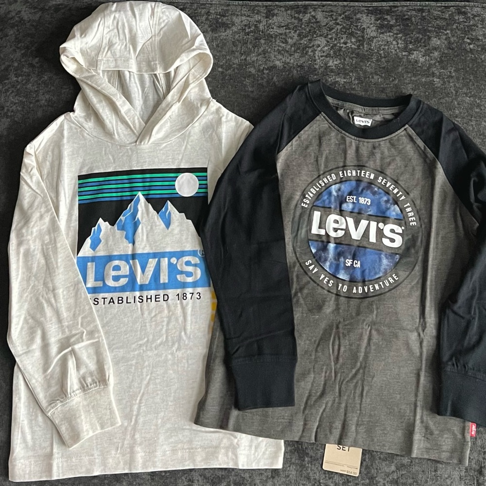 NWT Levi’s Boys Long Sleeve Tops 2 Pack